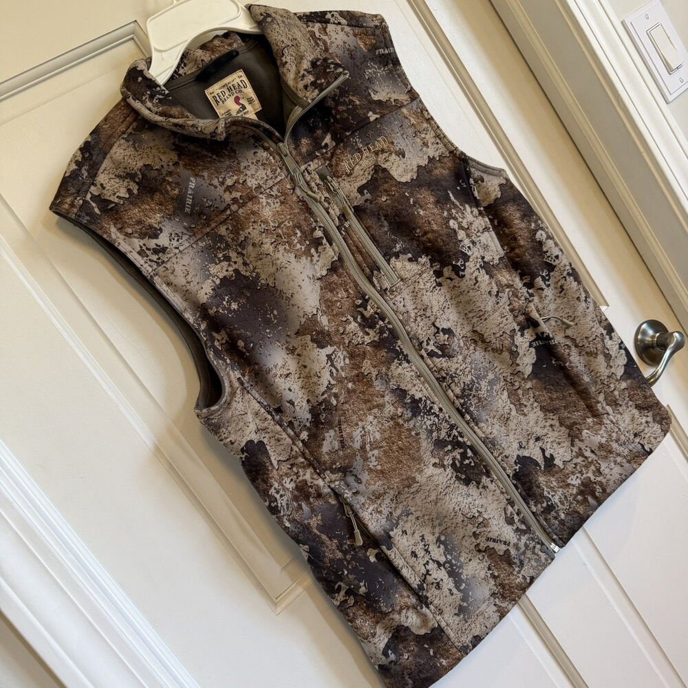 RedHead Windshear Elite Vest Mens M  Camo Full Zip Hunting Great Condition